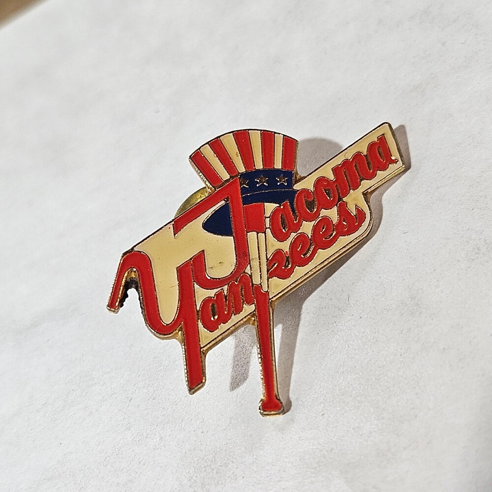 Tacoma Yankees 1978 Lapel Pin Vintage Enamel Single Post Collectible Very Rare